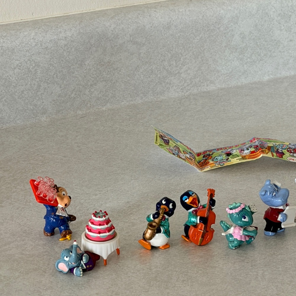 Vintage Kinder Surprise Ferrero Die Happy Hippo Hochzeit Full Set 1999 Figures - Picture 2 of 10